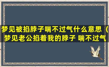 梦见被掐脖子喘不过气什么意思（梦见老公掐着我的脖子 喘不过气来）